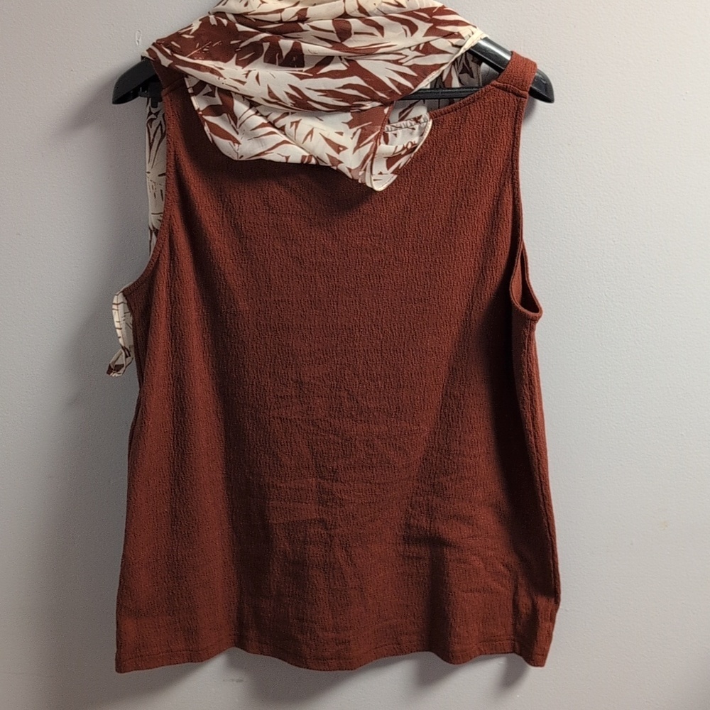 ❤️NWT❤️ Rockmans Woven Layer Top, XL, Rust Pal Colour - Picture 6 of 8